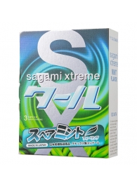 Презервативы Sagami Xtreme Mint с ароматом мяты - 3 шт. - Sagami - купить с доставкой в Находке