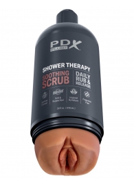 Мастурбатор-вагина цвета карамели Shower Therapy Soothing Scrub - Pipedream - в Находке купить с доставкой