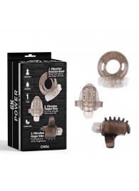 Набор из 3 дымчатых эрекционных колец с вибрацией Teasers Ring Kit - Chisa - в Находке купить с доставкой