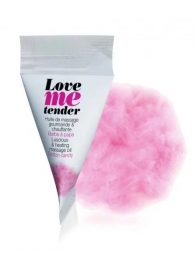 Съедобное согревающее массажное масло Love Me Tender Cotton Candy с ароматом сладкой ваты - 10 мл. - Love to Love - купить с доставкой в Находке