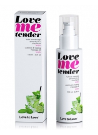 Съедобное согревающее массажное масло Love Me Tender Mojito с ароматом мохито - 100 мл. - Love to Love - купить с доставкой в Находке
