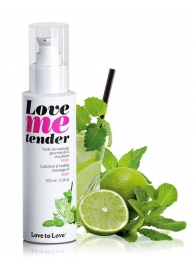 Съедобное согревающее массажное масло Love Me Tender Mojito с ароматом мохито - 100 мл. - Love to Love - купить с доставкой в Находке