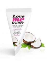 Съедобное согревающее массажное масло Love Me Tender Cocos с ароматом кокоса - 10 мл. - Love to Love - купить с доставкой в Находке