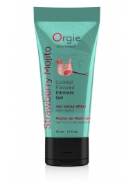 Съедобный интимный гель Orgie Lube Tube Cocktail Strawberry Mojito - 50 мл. - ORGIE - купить с доставкой в Находке