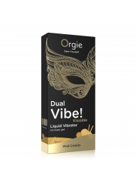 Съедобный гель Dual Vibe Pina Colada с эффектом вибрации и вкусом коктейля пина колада - 15 мл. - ORGIE - купить с доставкой в Находке