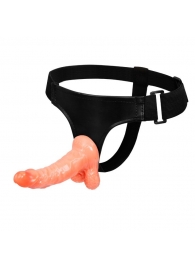 Реалистичный страпон на ремешках - 15,5 см. - Baile - купить с доставкой в Находке