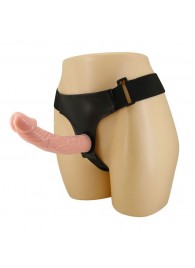 Гладкий фаллоимитатор с крупной головкой на ремешках - 19,7 см. - Baile - купить с доставкой в Находке