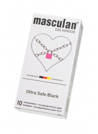 Ультрапрочные презервативы Masculan Ultra Safe Black - 10 шт. - Masculan - купить с доставкой в Находке
