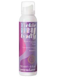 Массажная хрустящая пенка Tickle My Body Strawberry с ароматом клубники - 150 мл. - Love to Love - купить с доставкой в Находке