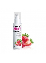 Съедобное согревающее массажное масло Love Me Tender Strawberry с ароматом клубники - 100 мл. - Love to Love - купить с доставкой в Находке