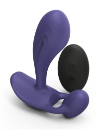 Темно-синий вибромассажер Witty P G Vibrator with Remote Control - Love to Love - в Находке купить с доставкой