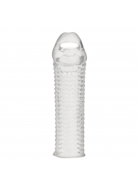 Текстурированная насадка на пенис Clear Textured Penis Enhancing Sleeve Extension - 16,5 см. - BlueLine - в Находке купить с доставкой