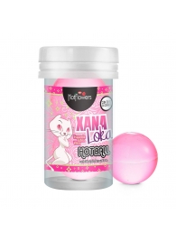 Лубрикант на силиконовой основе с эффектом вибрации Xana Loka Hot Ball (2 шарика по 3 гр.) - HotFlowers - купить с доставкой в Находке