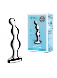 Стальной анальный фаллоимитатор для простаты Stainless Steel Anal Beads - 13 см. - b-Vibe - в Находке купить с доставкой