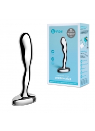 Стальной стимулятор простаты Stainless Steel Prostate Plug - 11,5 см. - b-Vibe - в Находке купить с доставкой
