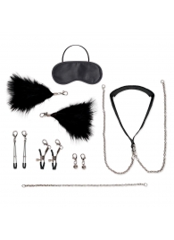 Большой эротический набор из 12 предметов Interchangeable Collar   Nipple Clips Set - Lux Fetish - купить с доставкой в Находке