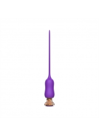 Фиолетовый тонкий стимулятор Nipple Vibrator - 23 см. - I-MOON - купить с доставкой в Находке