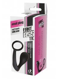 Черное эрекционное кольцо с анальной пробкой Anal Plug With Cockring - Dream Toys - в Находке купить с доставкой