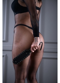 Кожаная шлепалка Sex Game с заклепками - 33 см. - БДСМ Арсенал - купить с доставкой в Находке