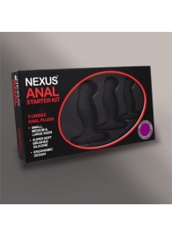 Набор из 3 массажеров простаты чёрного цвета NEXUS ANAL STARTER KIT - Nexus Range - в Находке купить с доставкой