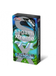 Презервативы Sagami Xtreme Mint с ароматом мяты - 10 шт. - Sagami - купить с доставкой в Находке