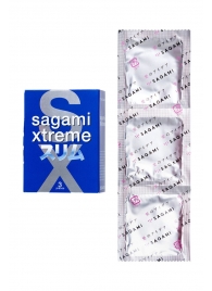 Розовые презервативы Sagami Xtreme FEEL FIT 3D - 3 шт. - Sagami - купить с доставкой в Находке
