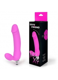 Розовый безремневой страпон Sexy Friend - 1137 - купить с доставкой в Находке