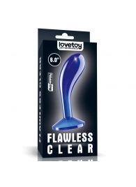 Синяя анальная втулка Flawless Clear Prostate Plug 6.0 - 15 см. - Lovetoy - в Находке купить с доставкой
