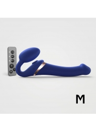 Синий безремневой страпон Multi Orgasm Size M с клиторальной стимуляцией - Strap-on-me - купить с доставкой в Находке