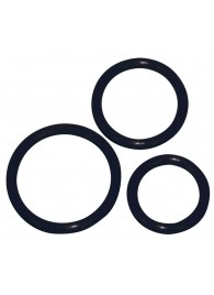 Набор из 3 чёрных эрекционных колец разного диаметра - Orion - в Находке купить с доставкой