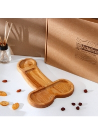 Деревянное блюдо для подачи в форме члена (32,5 х 20 х 1,7 см) - Сима-Ленд - купить с доставкой в Находке