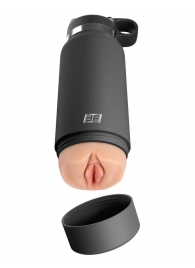 Серый мастурбатор в виде бутылки F*ck Flask - Pipedream - в Находке купить с доставкой