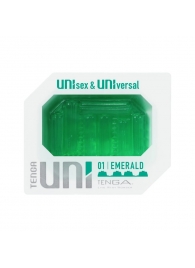 Зеленый мастурбатор-стимулятор Tenga Uni Emerald - Tenga - в Находке купить с доставкой