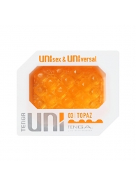 Оранжевый мастурбатор-стимулятор Tenga Uni Topaz - Tenga - в Находке купить с доставкой