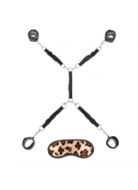 Леопардовая фиксация на матрас для рук и ног Classic Bedspreader - Lux Fetish - купить с доставкой в Находке