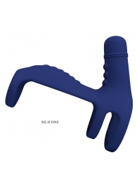 Синяя вибронасадка на пенис Vibrating Penis Sling - Baile - в Находке купить с доставкой