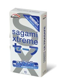 Презервативы Sagami Xtreme Ultrasafe с двойным количеством смазки - 10 шт. - Sagami - купить с доставкой в Находке