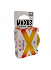 Презервативы анатомической формы Maxus Sensual - 3 шт. - Maxus - купить с доставкой в Находке
