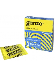 Классические презервативы с обильной смазкой Ganzo Classic - 3 шт. - Ganzo - купить с доставкой в Находке