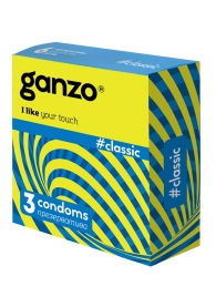 Классические презервативы с обильной смазкой Ganzo Classic - 3 шт. - Ganzo - купить с доставкой в Находке