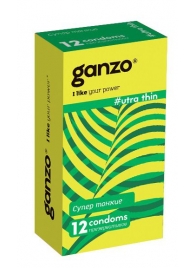 Ультратонкие презервативы Ganzo Ultra thin - 12 шт. - Ganzo - купить с доставкой в Находке