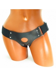 Трусики для страпона коричневого цвета - БДСМ Арсенал - купить с доставкой в Находке