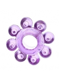 Мягкая фиолетовая гелевая насадка - Toyfa Basic - в Находке купить с доставкой