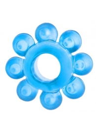 Голубая гелевая насадка-цветок - Toyfa Basic - в Находке купить с доставкой