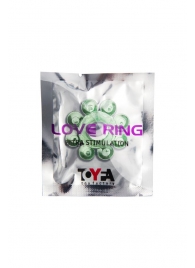 Зеленое эрекционное кольцо-цветок - Toyfa Basic - в Находке купить с доставкой