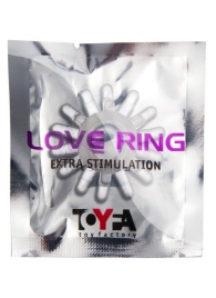 Прозрачное гелевое эрекционное кольцо с шипиками - Toyfa Basic - в Находке купить с доставкой