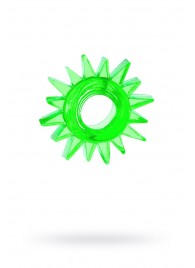 Зеленое эрекционное кольцо-солнце - Toyfa Basic - в Находке купить с доставкой
