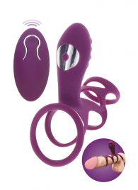 Фиолетовая эрекционная вибронасадка Halo Halo C-Ring Sleeve - Toy Joy - в Находке купить с доставкой