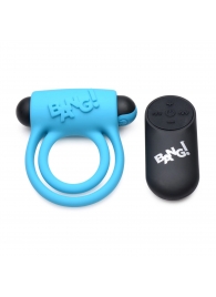 Голубое эрекционное виброкольцо 28X Remote Control Vibrating Cock Ring   Bullet - XR Brands - в Находке купить с доставкой