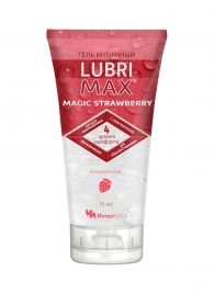 Интимный гель-смазка на водной основе Lubrimax Magic Strawberry - 75 мл. - ИнтелБИО - купить с доставкой в Находке